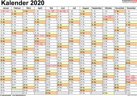 Drucken sie kostenlose vorlagen des monat juni bis november 2021 kalender hier aus. Kalender 2020 Zum Ausdrucken Als Pdf (16 Vorlagen ...