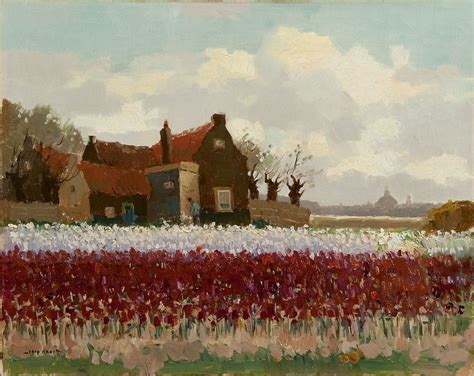 Joop Kropff Paintings Prev For Sale Bulb Fields Near Haarlem