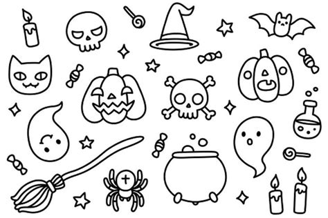 Halloween Doodles And Patterns Halloween Doodle Cute Doodles Doodles