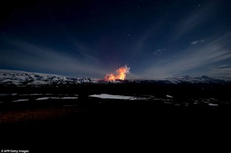 Spectacular Images As A Volcano Erupts In The Middle Of