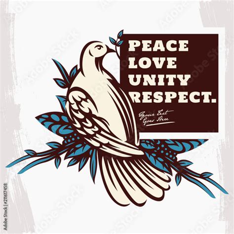Peace Dove With Olive Branch Peace Symbol Peace Logo Unity Respect