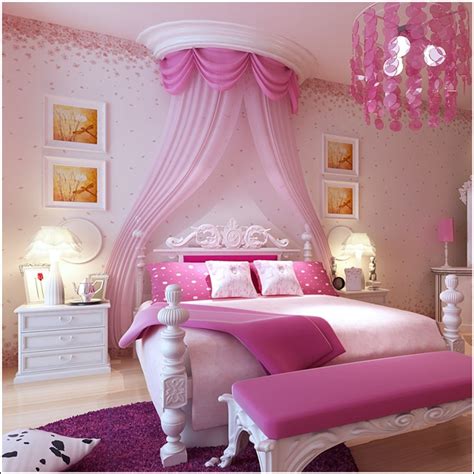 If you need to decorate a small bedroom, invest in functional furniture that doesn't take up a lot of space, like this pink and grey bedroom with elegant canopy and classy lights. 15 Cool Ideas For Pink Girls Bedrooms | Home Design ...