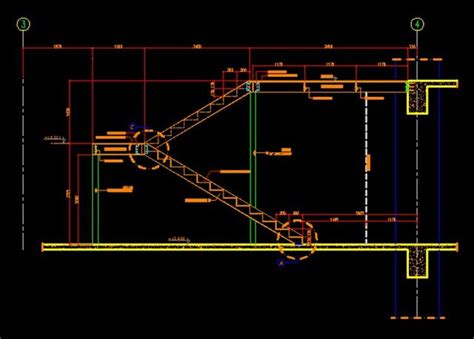 Gambar Kerja Tangga Baja File Dwg | Tangga, Gambar, Lantai