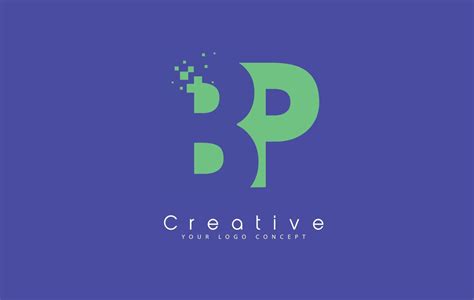 Bp Letter Logo Design With Negative Space Concept 4894807 Vector Art