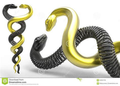 Medical symbols throughout the history of humankind have often featured serpents. Medical Caduceus Symbol Concept Stock Illustration ...