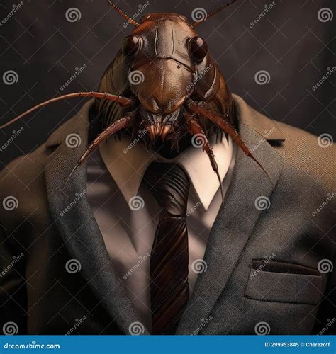 Cockroach In Suit And Tie Stock Illustration Illustration Of Fashion