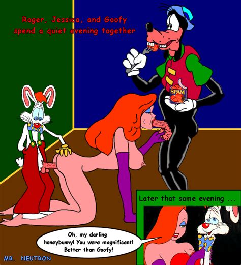 Rule 34 Crossover Female Goofy Human Jessica Rabbit Male Mr Neutron Roger Rabbit Straight Who