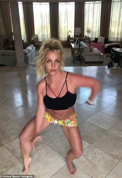 Britney Spears Flaunts Toned Midriff In Sports Bra And Tiny Shorts As She Dances To Beyonce