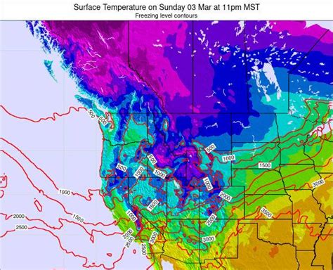 Idaho Surface Temperature On Thursday 13 May At 12am Mdt