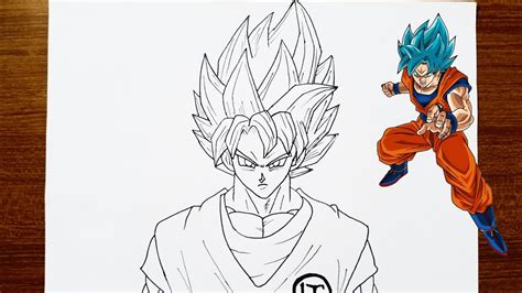كيفية رسم غوكو سوبر سايان بلو How To Draw Goku Super Saiyan Blue 🤩🔥