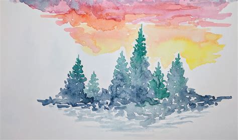 Sunrise Watercolor 6x9 Art