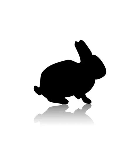 Black Silhouette Of Rabbitshape — Stock Photo 1320335