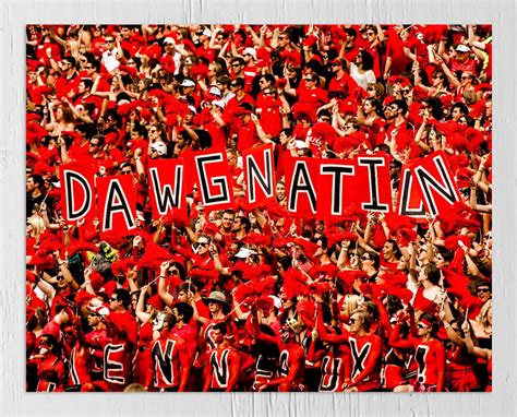 Uga Georgia Bulldogs Dawgnation Football Fans Photo Picture Etsy