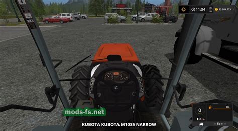 Мод трактора Kubota M1035 Narrow для Fs 2017 Mods