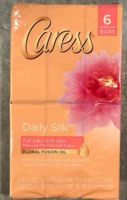Caress Daily Silk White Peach And Orange Blossom 1 Pack 6 Bars 40 Oz