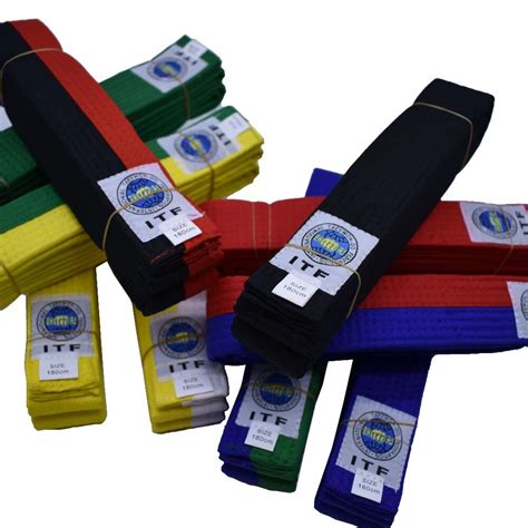 High Quality Taekwondo Belts Itf Belts Approve Martial Arts Kimono Judo Uniform High Level Pure