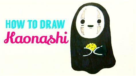 How To Draw Kaonashi Easy Cute No Face Japanese Ghost Drawing