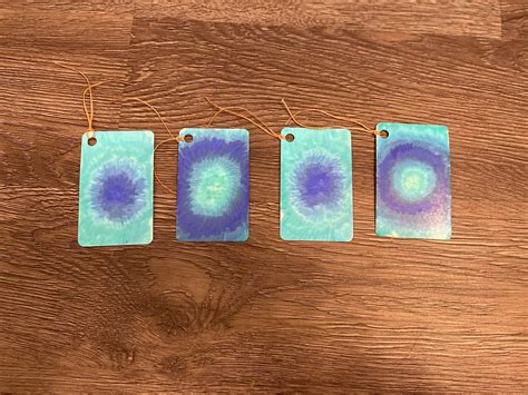 Tie Dye Themed Gift Tags Set Of 4 Etsy