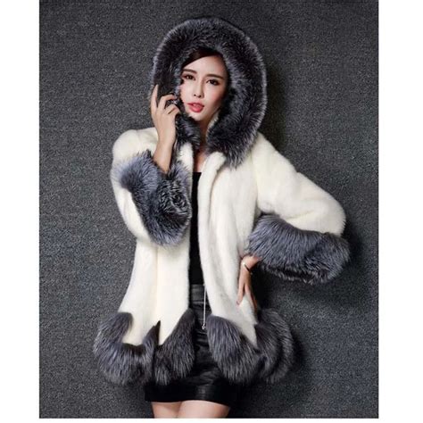 Buy New Autumn Winter Large Size 4xl Faux Rabbit Fur Coats Women Thick Warm