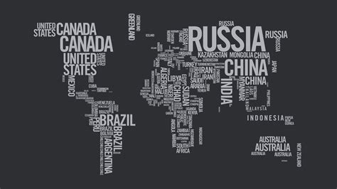 Typographic World Map ~ Cinemergente