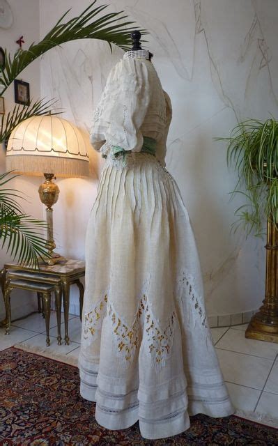 Linnen Day Dress Ca 1904 Vintage Dresses 1800 Vintage Gowns