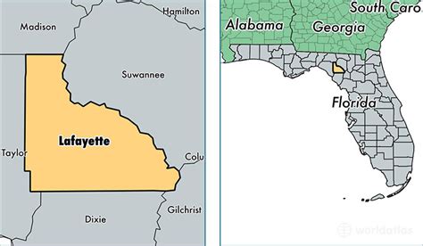 Lafayette County Florida Map Of Lafayette County Fl