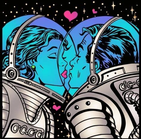 Space Love And Astronaut Image Pop Art Comic Vintage Pop Art Art