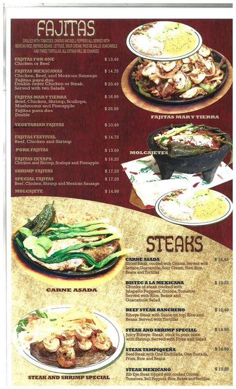 Los lunsa's mexican restaurant l.l.c. Menu of Festival Mexican Restaurant in Joplin, MO 64801