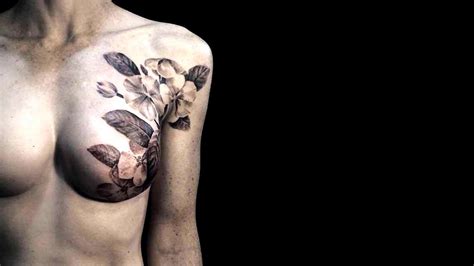 Breast cancer tattoos with flowers. Breast Cancer Awareness Month and Life-changing Mastectomy ...