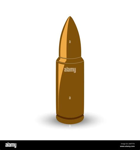 Silhouette Of A Firearm Cartridge Simple Design Stock Vector Image