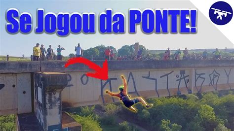 Homem Pula Da Ponte Drone Filma Tudo Youtube