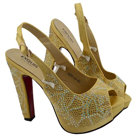African Summer Sandals High Quality Italy Style Heels Pumps Gold Color Fashion Wedding Shoes