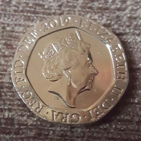 20 Pence 2019 Elizabeth Ii 1952 2022 Great Britain Coin 44337