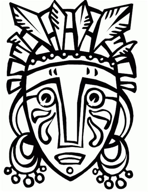 African Mask Coloring Page African Art Projects African Art African