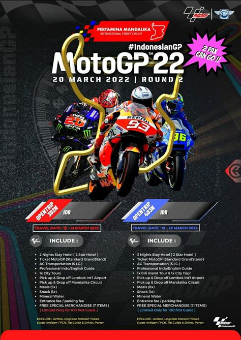Motogp Mandalika 2022 19 21 Maret 2022 Zalyantravel