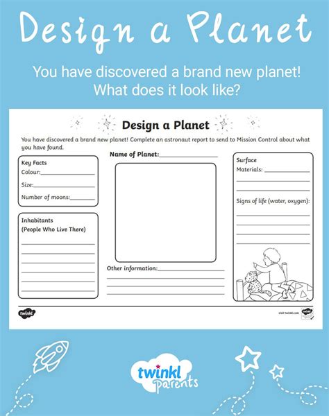 Design A Planet Planets Activities Space Activities For Kids Space