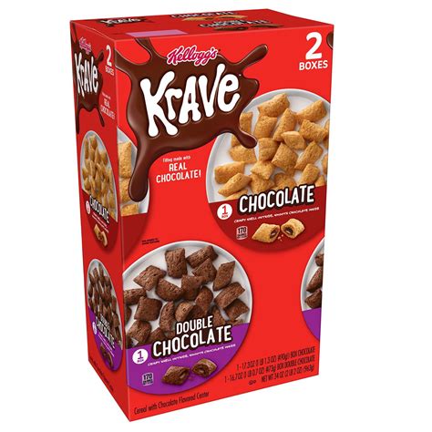Kellogg S Krave Cereal 2 Flavors 34oz