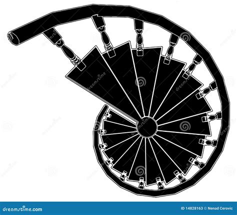Spiral Staircase Vector 02 Stock Illustration Illustration Of Freedom