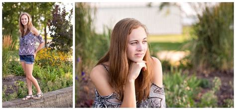 Beautiful Summer Session In Field Of Queen Annes Lace Lena Illinois Senior Portrait