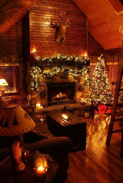 Cozy Log Cabin Interiors A Little Christmas Cabin In The Woods Is All