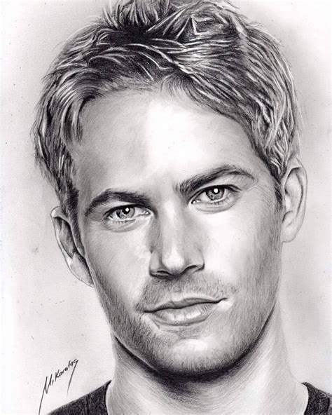 How To Draw Paul Walker Printable Step By Step Drawing Sheet Images
