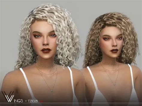 The Sims Resource Wings Tz1028 Hair Sims 4 Hairs