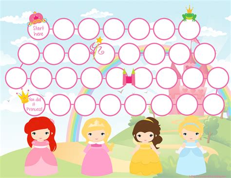 Chore Reward Charts Princesses And Super Heroes Reward Chart Kids