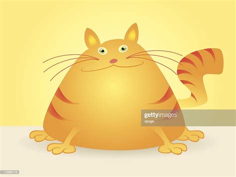 Vector Cartoon Of Fat Cat Sitting High Res Vector Graphic Getty Images