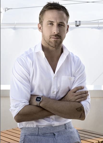 Classic White Shirt Tailored Trousers Watch Nod To Ryan Gosling