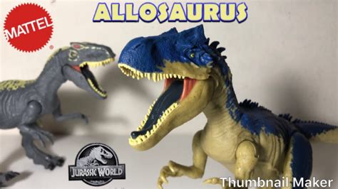 Mattel Jurassic World Dino Rivals Dual Attack Allosaurus Figure Review Youtube