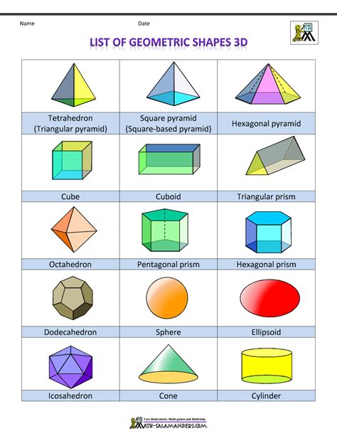 Printable 3d Shapes