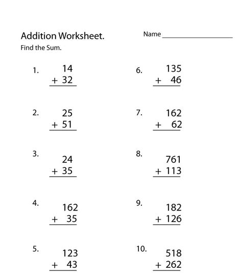 Printable Free Addition Worksheets for Kids {PDF Download*}