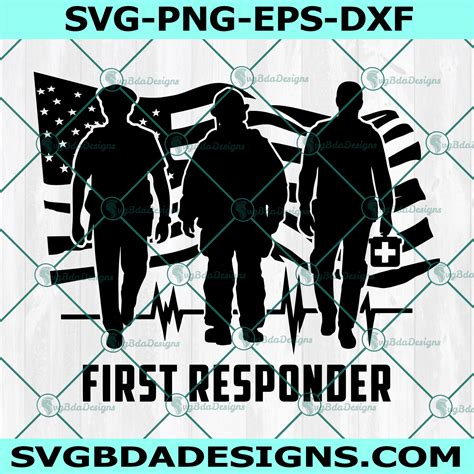 First Responder Svg Emergency Rescue Svg Medical Responder Svg