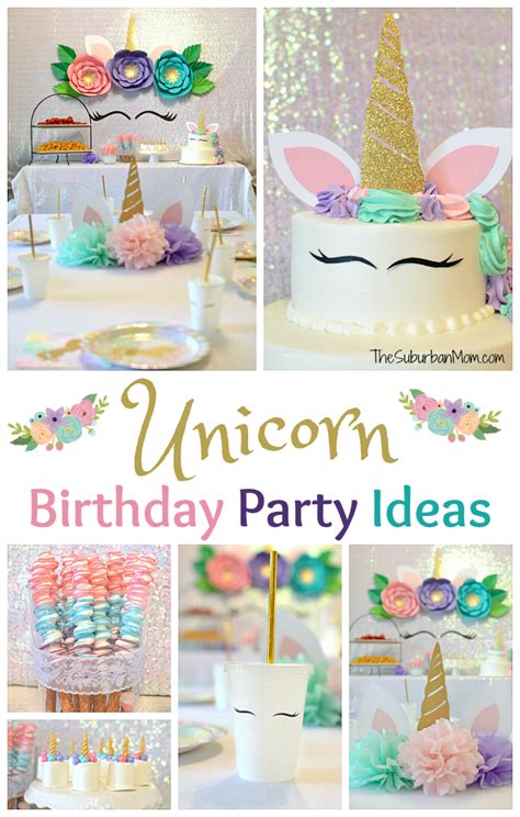 Unicorn Birthday Party Ideas Food Decorations Printables The